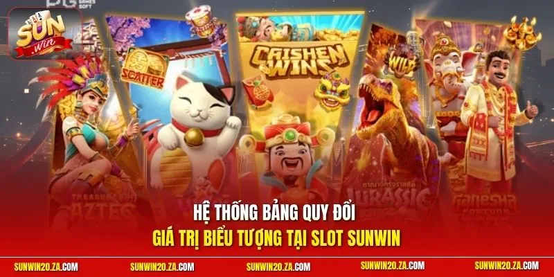 Hệ thống bảng quy đổi giá trị biểu tượng tại slot SUNWIN