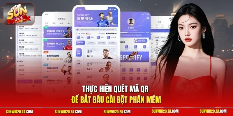 Thực hiện quét mã QR để bắt đầu cài đặt phần mềm